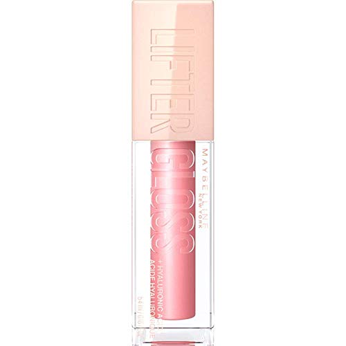 Maybelline Lifter Gloss, Hydrating Lip Gloss with Hyaluronic Acid, High Shine for Plumper Looking Lips, Silk, Warm Mauve Neutral, 0.18 Ounce