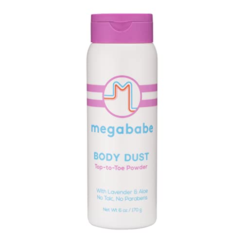 ??Megababe Sweat Absorbing Body Powder - Body Dust | Hot Weather Essential | with Lavender & Aloe | Talc-Free, All Natural | 6 oz (Pack of 1)