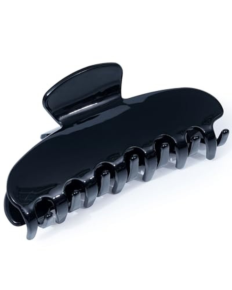 ACECHA Large Black Hair Claw Clip - 4.1" Acetate French Clip