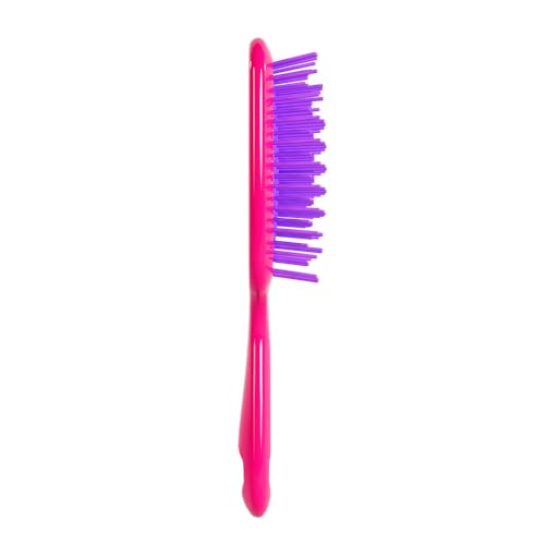 FHI Heat UNbrush Detangling Brush for Pain-Free Brushing on All Wet or Dry Hair Types — Durable DuoFlex Anti-Static Bristles, Lightweight Handle, Vented Hair Brush, Pink Burst