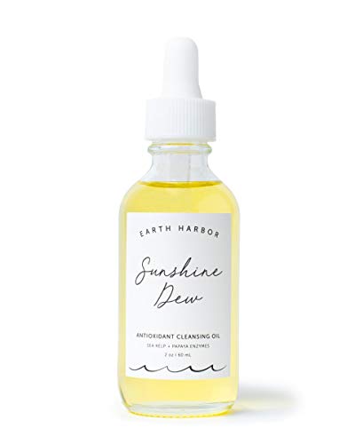 Earth Harbor | SUNSHINE DEW Cleansing Oil - Deep Cleanse & Makeup Remover | Papaya Enzymes + Sea Kelp | 2 fl oz