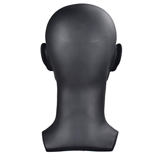 ErSiMan Matte Black Professional Cosmetology Mannequin Head Manikin Head for Display Wigs Hair Glases Hat Headset Display Stand …