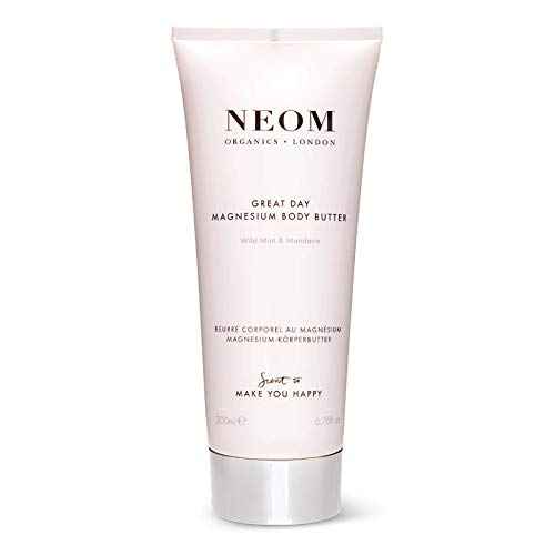 Neom- Great Day Magnesium Body Butter, 200ml | Mandarin & Wild Mint | Cream Moisturiser With Essential Oils | Nourish & Soften | Fresh & Zesty