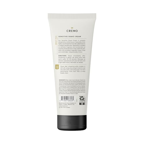 Cremo Sensitive Shave Cream for Men, 6 oz