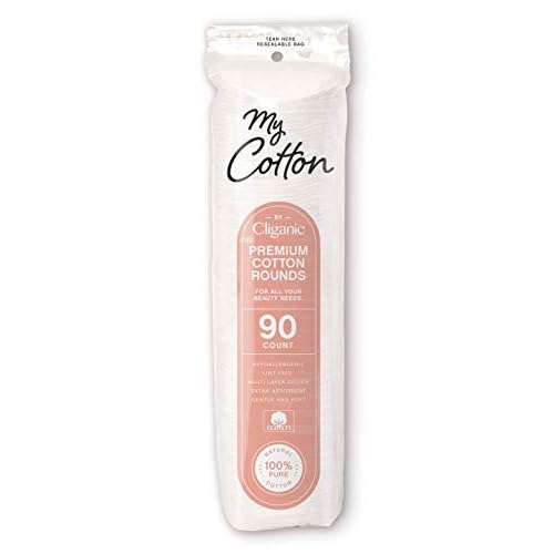 My Cotton Premium Cotton Rounds for Face (3 Pack) | Makeup Remover Pads, Hypoallergenic, Lint-Free | 100% Pure