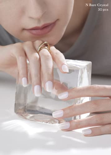 ohora Semi Cured Gel Nail Strips N Bare Crystal Salon-Quality Long Lasting