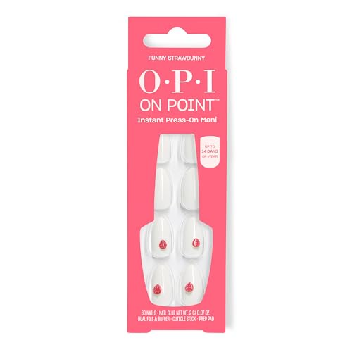 OPI On Point Press On Nails - Funny Strawbunny