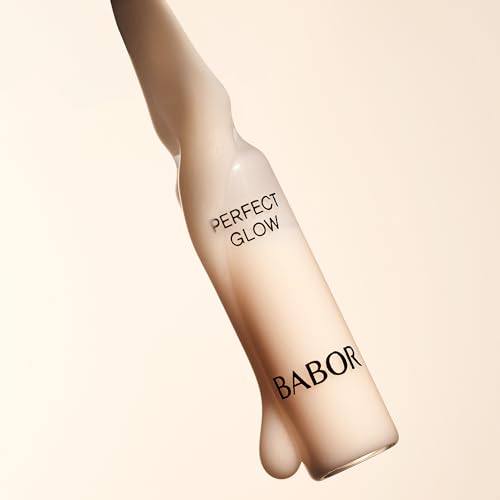 BABOR Perfect Glow Ampoule Serum Concentrates, Perfection Peptide P3 and Glow Pigments to Plump and Even Skin Tone, Brighten and Revitalize Dull and Dry Skin