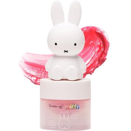 The Cr?me Shop Miffy Tinted Lip Balm with adorable Miffy cap, with Hyaluronic Acid and Murumuru to moisturize, soften and visibly improve chapped or dry lips - Rare Rose