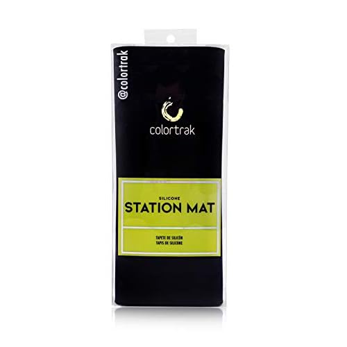 Colortrak Heat-Resistant Styling Station Mat, Silicone Mat Prevents Work Surfaces from Heat Damage of Styling Tools, Prevent Tool from Falling or Slipping, Black, 9 x 11 inches (Pack of 2)