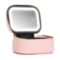 LED Makeup Bag with Mirror, 3 Light Modes Travel Cosmetic Organizer