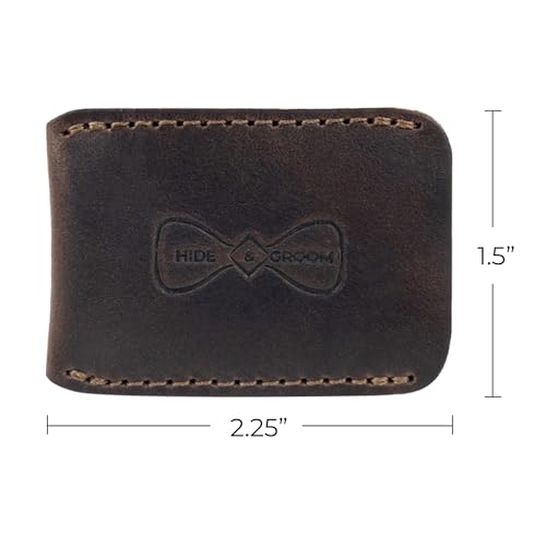 Hide & Groom, Set of 4 Double Edge Safety Razor Head Protective Sheath for Groomsmen, Shaving Travel Cover, Full Grain Leather, Handmade, Bourbon Brown
