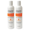 Cleure Gentle Face Cleanser for Dry Sensitive Skin - Hydrating Daily Lotion Cleanser, Non-Greasy, pH Balanced w/Shea Butter & Sodium Hyaluronate, Fragrance Free (8 oz, 2 Pack)