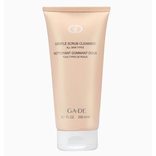 GA-DE Gentle Scrub Cleanser - Exfoliating Face Scrub with Hyaluronic Acid, Panthenol, and Vitamin E - Infused with Silica Beads - 6.7 oz