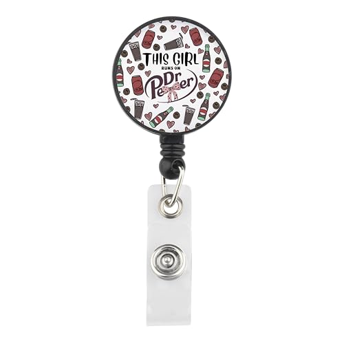 Soda Lover Retractable Badge Reel with Alligator Clip