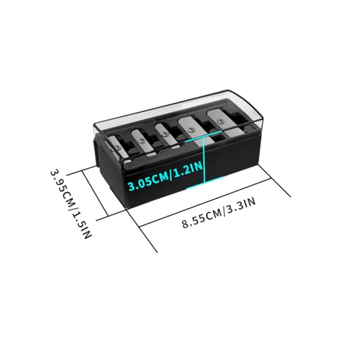 5-Hole Cosmetic Pencil Sharpener 2 Pack - Makeup Tool for Eyebrow & Lip Liner