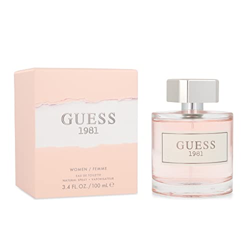 GUESS 1981 Eau De Toilette Spray for Women - Floral Woody Perfume, 3.4 oz