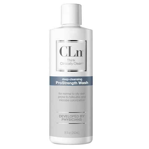 CLn¢ç ProStrength Wash - PH-Balanced and Formulated for Daily Use with Salicylic Acid to Cleanse and Exfoliate Normal to Oily Skin for Men and Women with Body Odor, 8 fl oz.