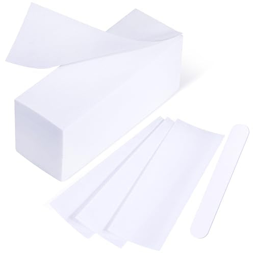 200 Pieces Non-Woven Wax Strips Pack with Reusable Spatula for Hair Removal