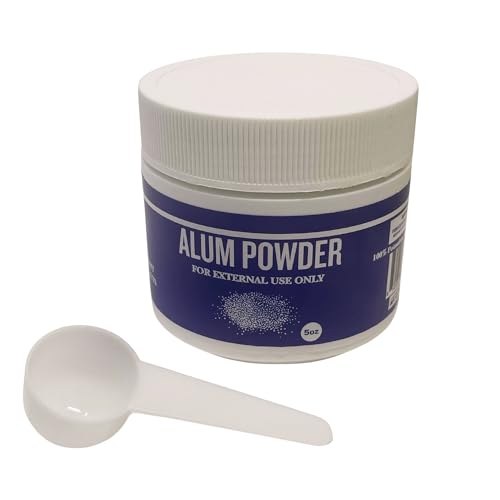 Potassium Alum Powder 5oz - Natural Deodorant Stone Alternative | After Shave Balm & Foot Soak | 100% Pure Alum Block Powder with Applicator