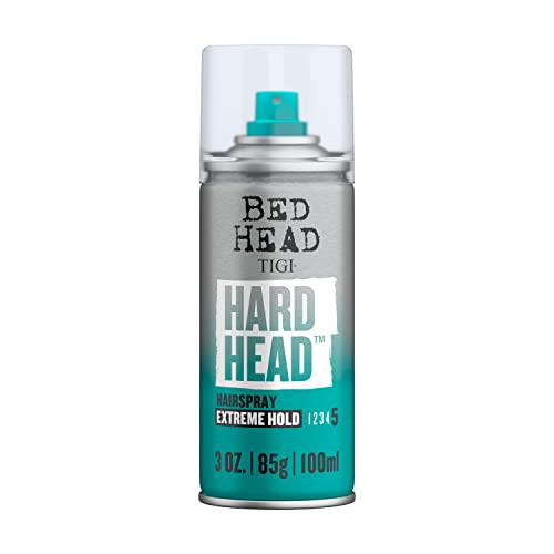 Bed Head by TIGI Travel Hairspray Extra Hold Hard Head Hair Care Spray for All Hair Types, 3 oz, Mini Hair Spray