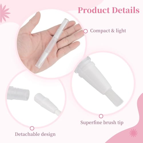 100PCS Empty Cuticle Oil Pen Refillable Transparent Twist Pens 3ml, Empty Nail Oil Pen with Brush Tip, Eyelash Growth Liquid Tube, Cosmetic Lip Gloss Container Applicators
