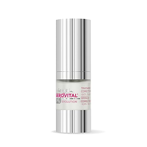 GEROVITAL EVOLUTION Anti-Wrinkle Serum for Eyes, Lips and Forehead Area with Hyaluronic Acid, Vitamin A and E, Reduces Deep Wrinkles, Improves Skin Elasticity, ?15 ml