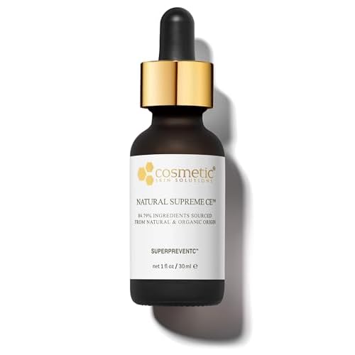 Natural Supreme CE ? 15% Vitamin C Face Serum with Vitamin E, Aloe Vera & Organic Extracts ? Hydrating and Firming Antioxidant Serum for Smooth, Radiant Looking Skin ? 1 fl oz