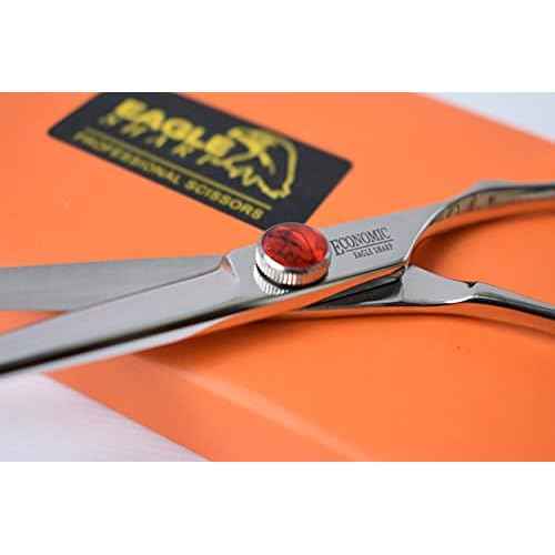 Professional 6.0-inch Shears Cutting &Thinning Scissors Kit Convex Edge Hairdressing Scissors Set 440C Steel Stainless Japanese Process with Free Fine Orange Leather Case