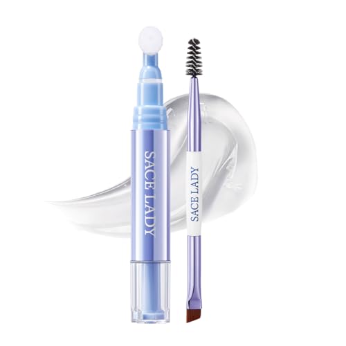 SACE LADY Lift Lock Brow Gel, Glue-Like Hold Clear Eyebrow Gel, With Finger-Like Brush, Long-Last Up To 16 Hours Transparent Eyebrow Glue