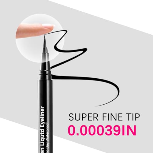 Waterproof Liquid Eyeliner Pen with Fine Brush Tip – Red Brown