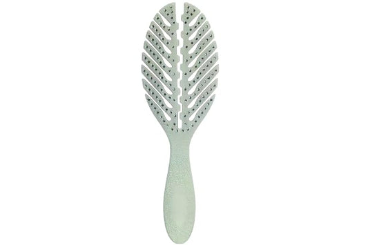 Natural Detangler Hair Brush for Wet and Dry Hair, All Hair Types - Eco-Friendly and Sustainable - Made from 100% Recycled Wheat Straw (Green)