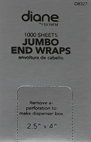 Diane Jumbo End Wraps – 1000 Pack for Salon Hair Perms