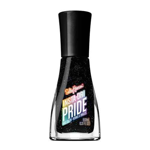 Sally Hansen Insta-Dri Pride Nail Polish | Quick Dry, Long Lasting, Streak-Free Shine | Opaque, Shimmery | 768 It's Giving | Black Nail Color