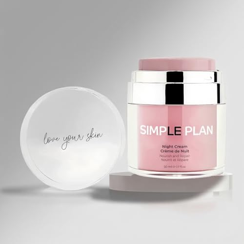 SIMPLE PLAN Night Cream ? Restorative Hydrating Face Cream with Ceramides & Hyaluronic Acid | Anti-Aging Night Moisturizer for Face | Nourishing Facial Moisturizer for Women & Men ? 50ml