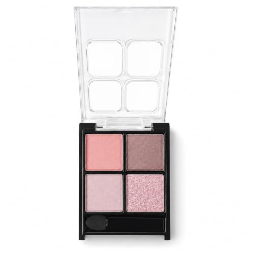 4-Color Neutral Eyeshadow Palette with Shimmer & Glitter