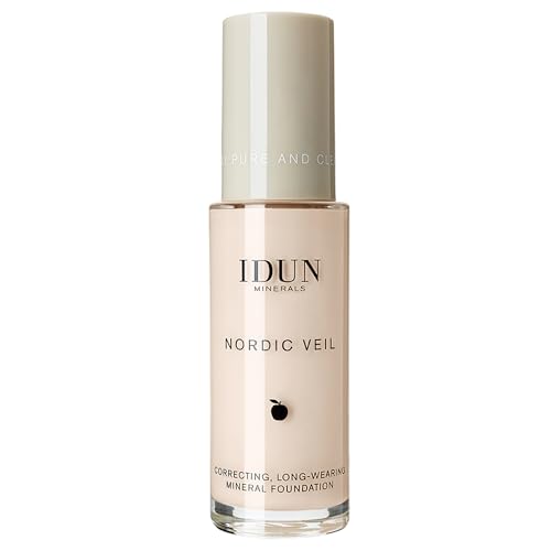 IDUN Minerals Nordic Veil Foundation - Full and Poreless Coverage, Long Lasting, Soft Matte Finish - Purified and Safe for Sensitive Skin - 301 Jorunn - Extra Light Neutral - 0.88 oz