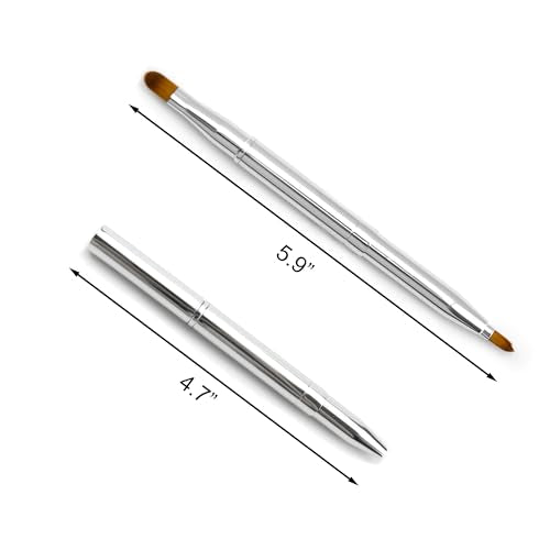 Retractable Lip Makeup Brush Double-Ended Cosmetic Tool
