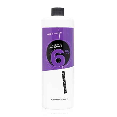 Moehair Hair Color Developer 20 Volume 6% Cr?me | Professional Hair Coloring Developer for Brighter and Lighter Tints |Color Depositing Conditioner for Curly Hair Products | Made in USA | 32fl oz