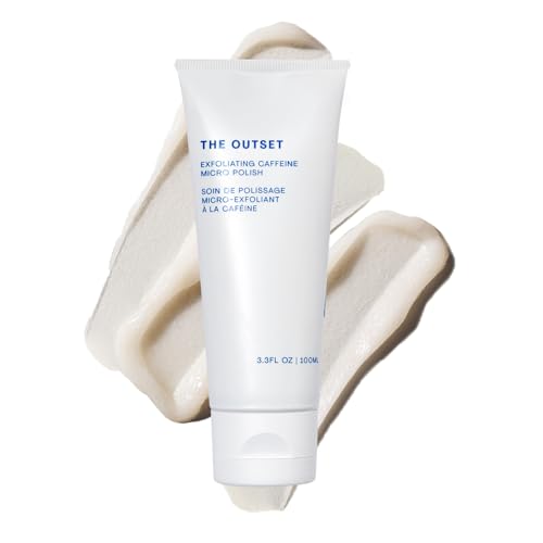 The Outset Exfoliating Caffeine Micro Polish, Brightening, Smoothing & Awakening Physical Face Scrub, Gentle, Fragrance-Free, Clean, Vegan & Gluten-Free Daily Skincare - 3.3 fl oz