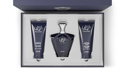 Afnan Turathi Homme Blue Gift Set – Eau de Parfum, Shower Gel & After Shave