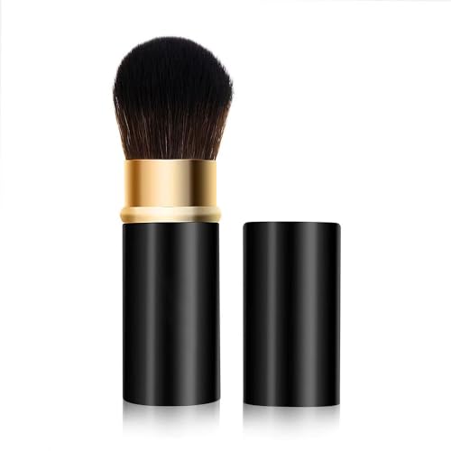 Retractable Airbrush Makeup Brush with Aluminum Handle