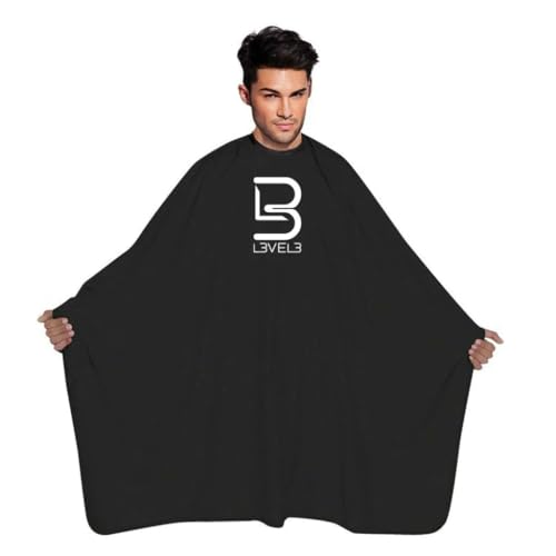 L3 Level 3 Black Cape for Barbers & Hair Stylists