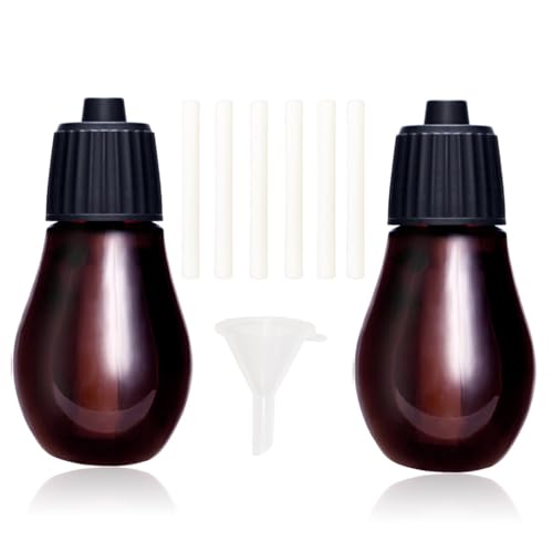 Empty Bottles for Essential Oils 20ml Small Glass Bottles (2Bottle 6Filters)