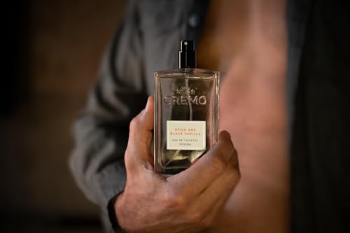 Cremo Spice & Black Vanilla Cologne for Men, 3.4 Fl Oz
