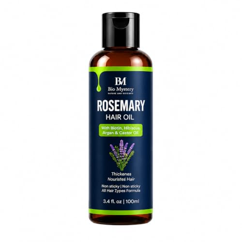 Bio Mystery Rosemary Oil for Hair Growth with Biotin & Argan - 3.5 Fl Oz