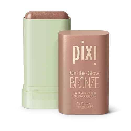 Pixi On-the-Glow Bronze - SoftGlow, Hydrating Tinted Moisture Bronzer Stick with Ginseng, Aloe Vera & Fruit Extracts, For Cheeks & Lips, 19g / 0.6oz, Paraben-Free