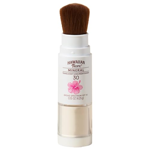 Hawaiian Tropic Mineral Powder Sunscreen Brush SPF 30 - Translucent Matte Finish