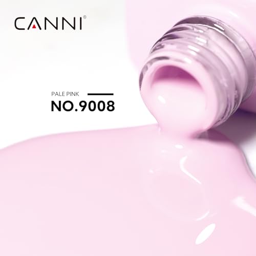 CANNI 9008 Pale Pink Gel Nail Polish – 1Pcs High-Gloss Soak-Off UV/LED