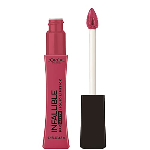 L'Oréal Paris Infallible Pro Matte Liquid Lipstick, Long-Lasting Intense Matte Color, Up to 16HR Wear, highly pigmented, full coverage liquid lipstick, Raspberry Rosé, 0.21 fl. oz.